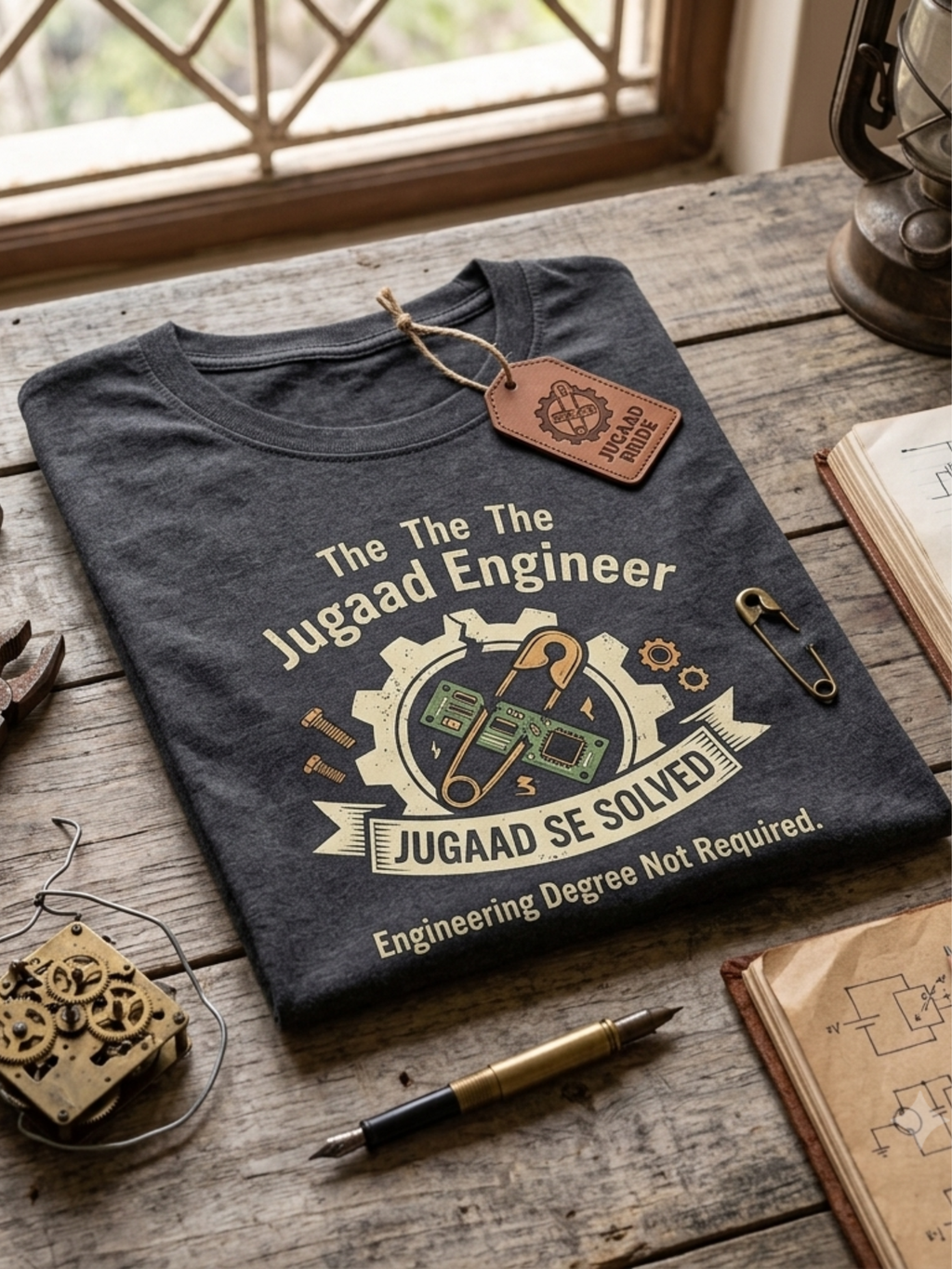 The Jugaad Engineer T-Shirt | Jugaad Se Solved